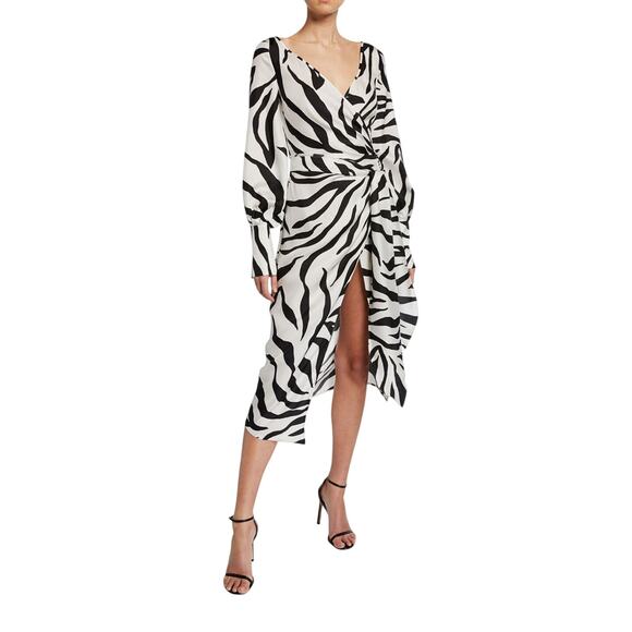 Oscar de la Renta Dresses & Skirts - Oscar de la Renta NWT Zebra Print Silk Dress Size 10